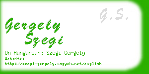 gergely szegi business card